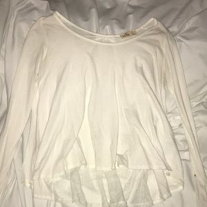 Hollister Cream Lace Back Detail Long Sleeve Shirt